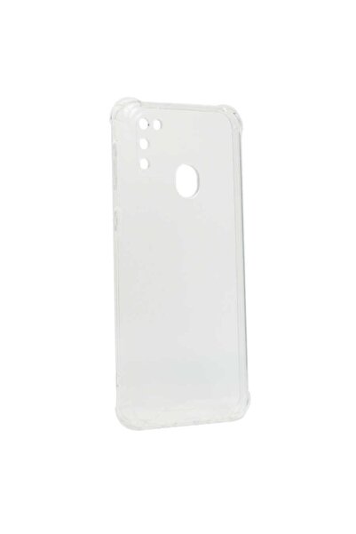 Samsung Galaxy M21 Kılıf Cupcase Kamera Korumalı Nitro Anti Shock Silikon Renksiz + Popsocket