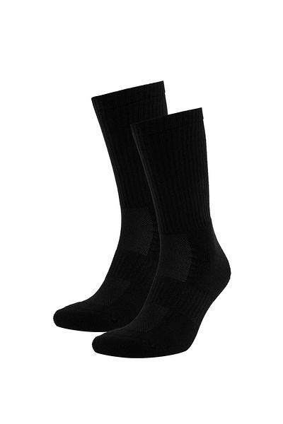 DeFacto Fit Herren-Sport-Socken aus langem Frottee, 2-teilig, aus Baumwolle