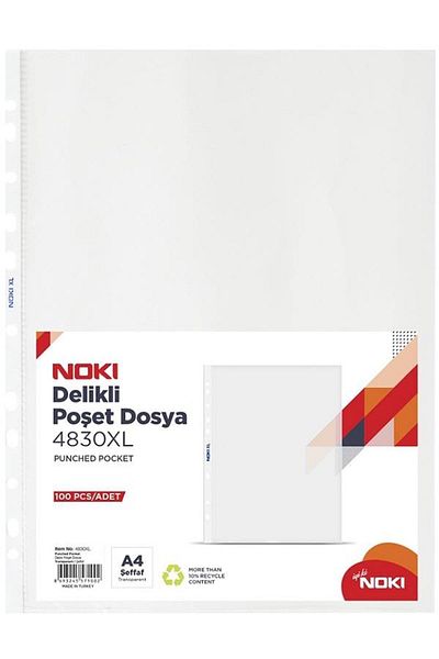Noki XL A4 File Bag - 100 Pcs 4830 XL Κατηγορία: Αρχεία