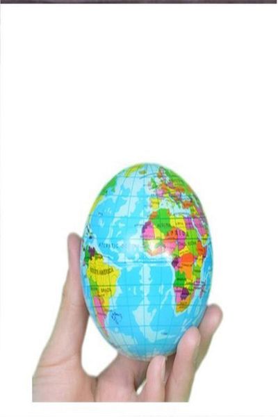 MEFKURE STORE 2 Pieces World Patterned Stress Ball Relax Ball Finger Trainer Anti-stress Relaxing Ball