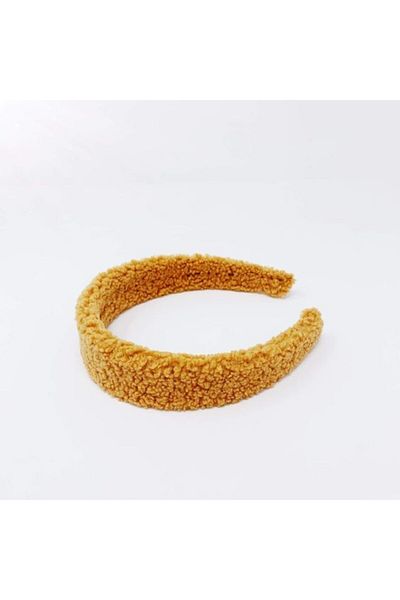CSR AKSESUAR Mustard Teddy Plush Crown