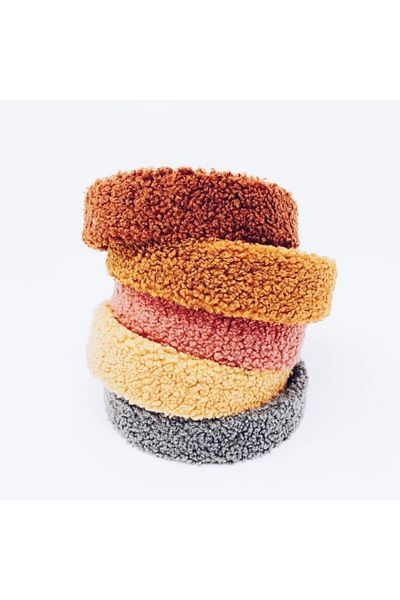 CSR AKSESUAR Mustard Teddy Plush Crown