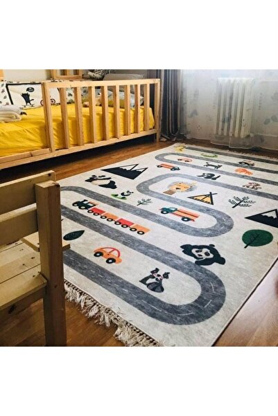 ALLGELSİN Yıkanabilir Kaymaz Tabanlı Çocuk Odası Halısı Ince Aktivite Ve Oyun...