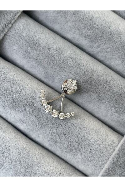 denizden silver Tekli Gümüş Yıldız Küpe