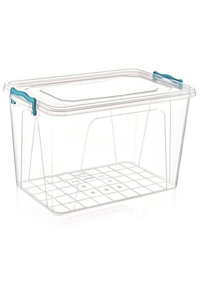 abnturk 30 Litre Kilitli Kapak Dikdörtgen Kiler Saklama Kabı 48x31 H:29cm Her...