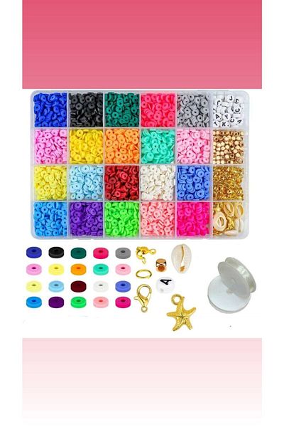 yiğit aksesuar Σετ κατασκευής κοσμημάτων σε κουτί Hobby Starter Fimo Beads