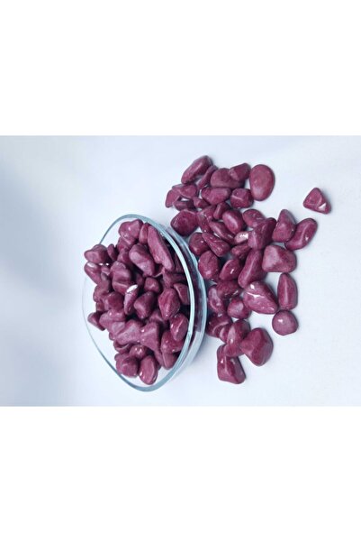 Genel Markalar Dekoratif Bordo Renkte Orta (10-25mm) Çakıl Taşı 350 Gr