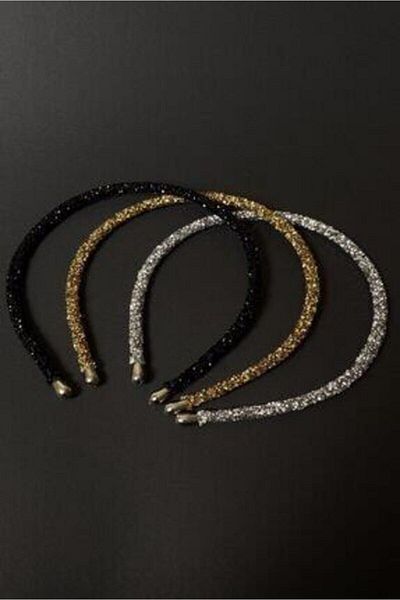 Fırsat Bu Fırsat Bijouterie Online Black, Gold and Silver Color Crystal Women's 3-Piece Sparkling Crown Suitable for Daily Use