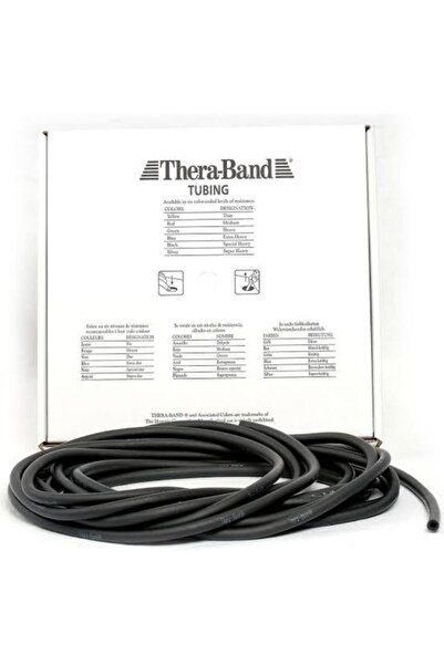 THERABAND Thera-band Tubing 7,5 Metre Siyah Egzersiz Pilates Direnç Tüpü