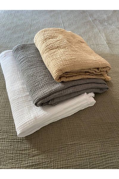 Mrmemo Muslin Bedspread Pique Queen Size 240x240cm