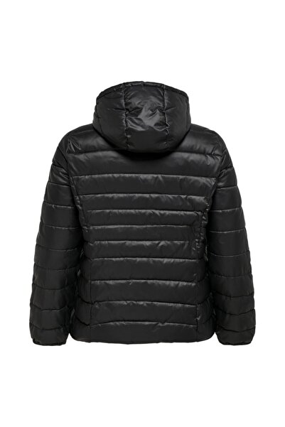 ONLY Cartahoe καπιτονέ μπουφάν με κουκούλα Otw με κουκούλα μακρυμάνικο κανονική εφαρμογή Απλό μαύρο γυναικείο παλτό