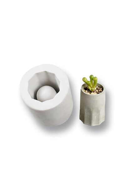 GLANCE Concrete Flower Pot Silicone Mold 4 Cm X 5.1 Cm No:57