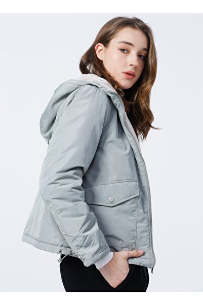 ONLY Onldahlia Rev. Jacket Cs Otw Ceket Yaka Uzun Kollu Normal Kalıp Düz Gri Kadın Ceket