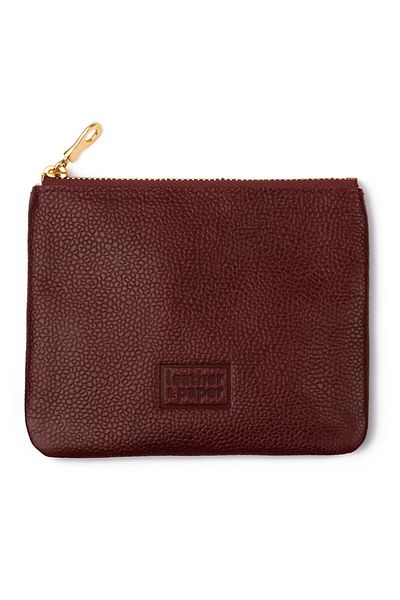 Leather Paper Leather Claret Red Mini Wallet