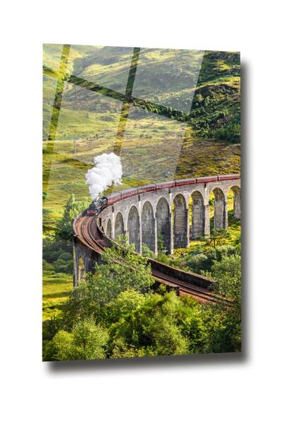 No 19 Desing Tren Cam Tablo,manzara Duvar Dekarasyonu,ev Dekorasyon,duvar Tablosu,ev Hediyesi