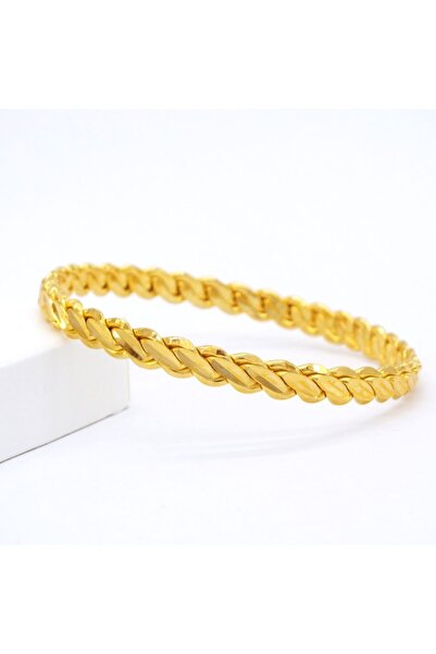 FerizZ Altın Kaplama 3lü Adana Burması Bilezik (içi Düz) 5 Mm