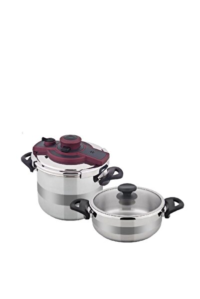 Any Home Amboss New Wave Premium Pressure Cooer Set Paslanmaz Çelik Düdüklü T...