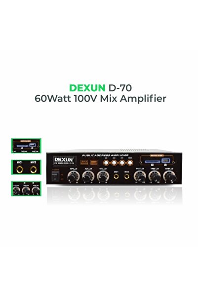OSAWA Dexun D-70 60 Watt 100 Volt Hat Trafolu Mikser Amfi D-70