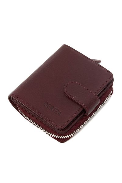 Deriza Maribo Mini Women's Leather Wallet Claret Red