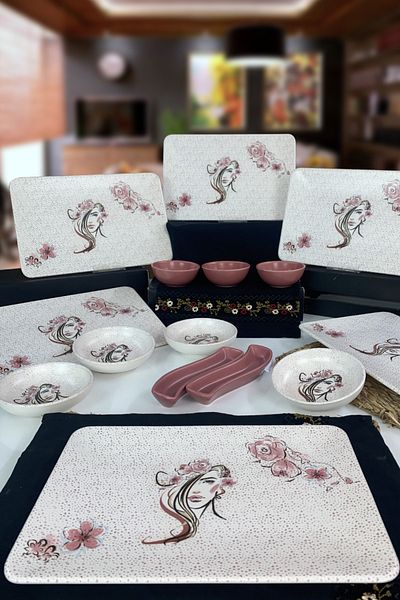 Keramika Girl 15 Piece Siera Breakfast Set for 6 People