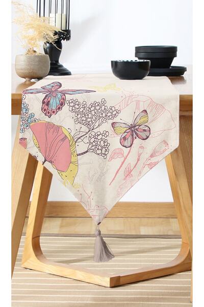 Nish & Royal Modern Butterfly Digital Printed Decorative Runner