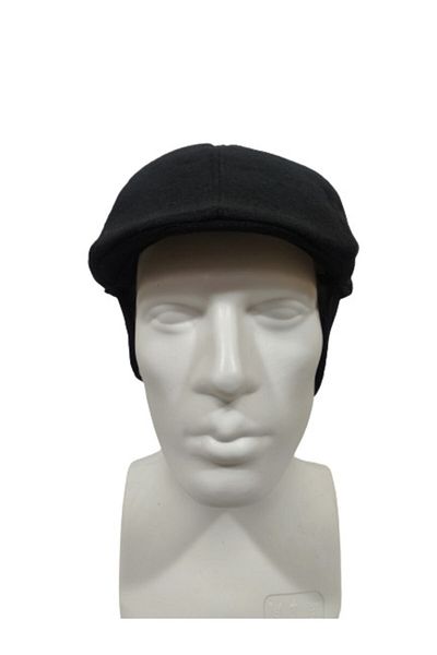 PAKER GİYİM Men's Black Winter Duck Cap Hat with Earmuffs Pkr109355