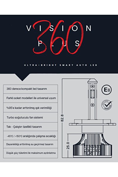 C9 360° Led Xenon Dob 9012 34w 8800 Lumen