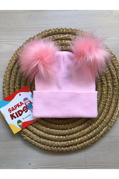 Baby&Kids Cute Children's Baby Hat - Double Pompom