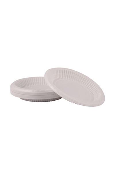 BKR Tabak Plastik 17 Cm 100 Adet Beyaz
