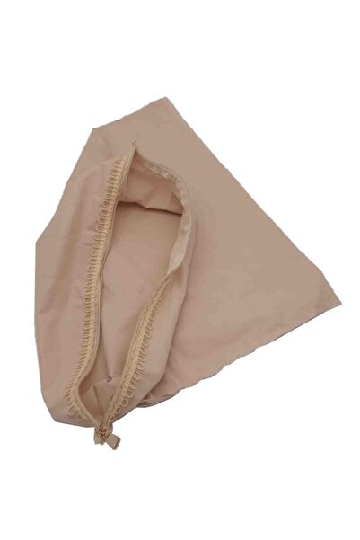 angel çanta aksesuar Bej Renk 45x45 Cm, Dikilmiş Halde, Fermuarlı Astar