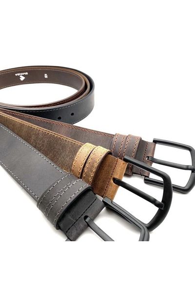 Eminsa Men's Crazy Leather Tan Belt