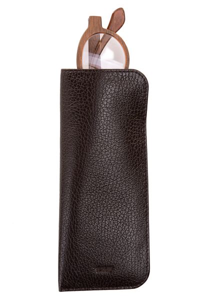 Leather Paper Brown Leather Glasses Case