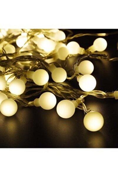 Eksprespazar Led Işık Noel Işık Topu Tatil Düğün Bahçe Dekorasyon Led Sarı Pilli
