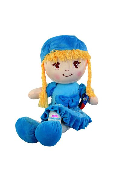 hediyecik Large Size Toy Doll in Blue Dress 70 Cm