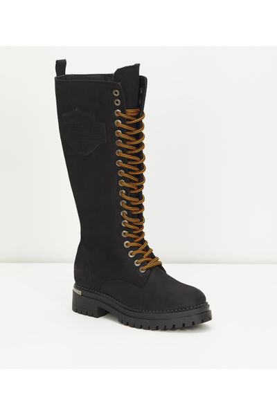 Harley Davidson Pasos Black Printed Nubuck