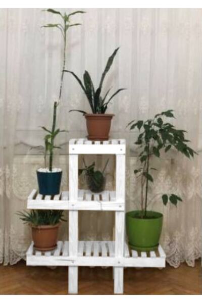 DEMBEY AHŞAP ATÖLYE Dembey Ahşap Saksı Çiçeklik Saksılık Ahşap Çok Katlı Deko...