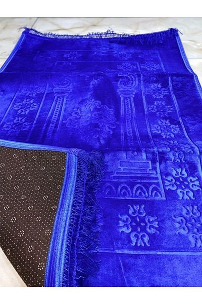 ÖZİPEK High Gramage Luxury Prayer Rug, Thick Soft Prayer Rug, Non-Slip Base Piece Silicone Prayer Rug