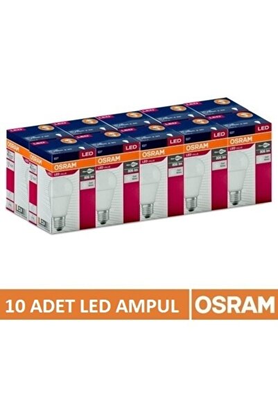Osram 8.5 Watt E-27 Duy Beyaz Işık Led Ampul 10 Adet
