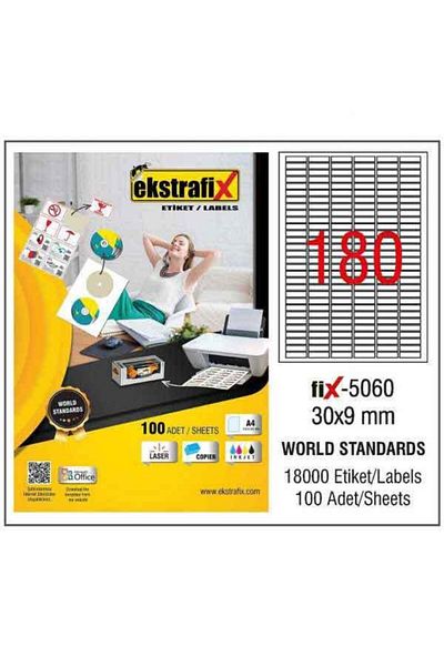 İnter Ετικέτα λέιζερ Ekstrafix Fix-5060 30x9 mm Q
