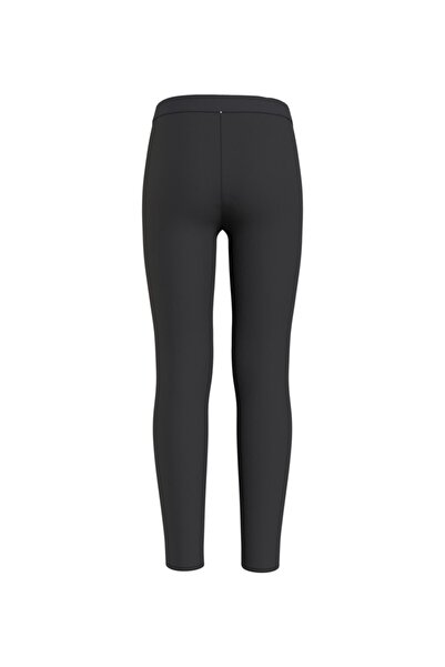 Calvin Klein Logo Legging Normal Bel Dar Kalıp Düz Siyah Kız Çocuk Tayt
