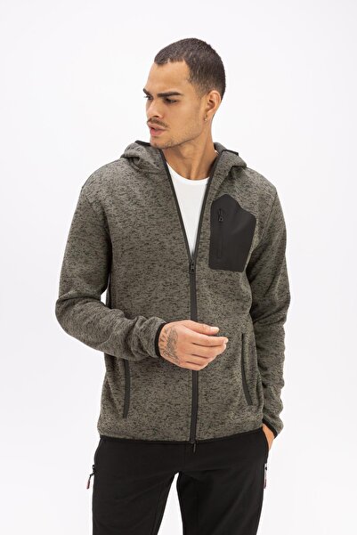 Exuma Fermuarlı Polar Erkek Haki