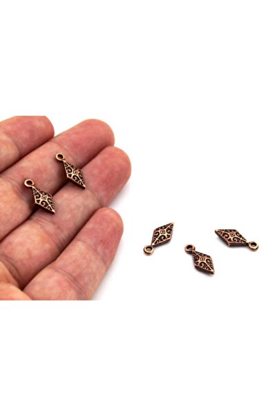 yfhobi 8 Adet - 7x16 Mm Baklava Desenli, Metal Uç, Takı Malzemesi, Bakır Oksi...
