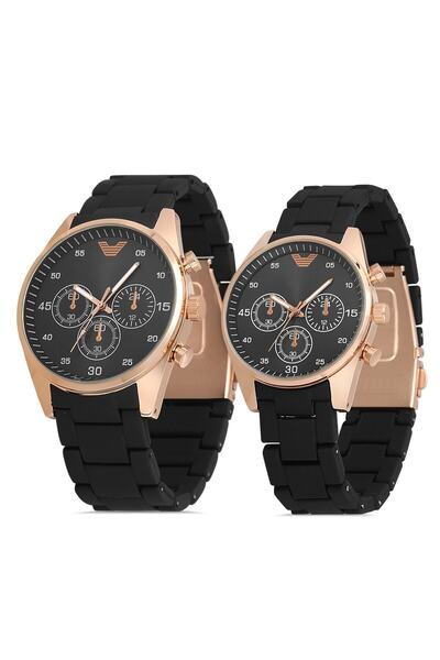 Tulpar ساعات زوجين التناظرية في صندوق مخصص ساعات العشاق