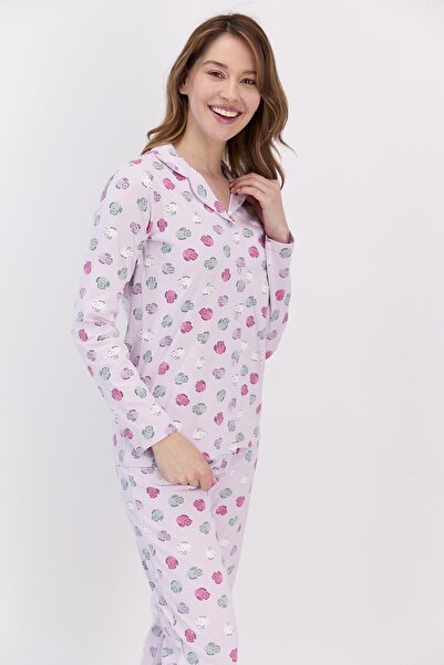 ROLY POLY Rolypoly Hendgehogs Açık Lila Kız Çocuk Gömlek Pijama Takımı