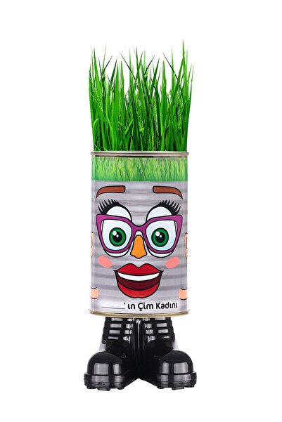 Konserve Bahçem Çim Kadın Faaliyeti Büyük Boy - Konserve Adam - Çim Adam