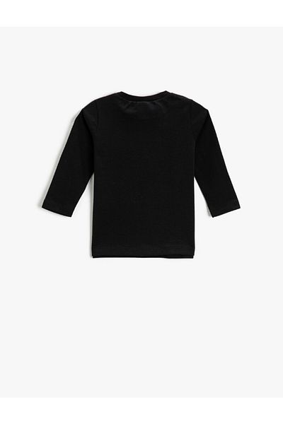 Koton Text Printed Long Sleeve T-Shirt Cotton