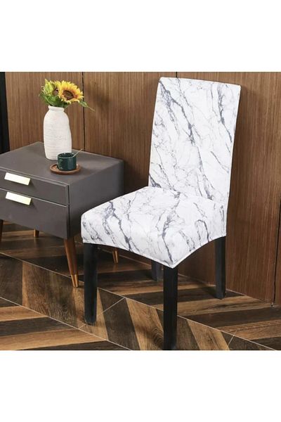 ÖZMAKAN Chair Cover Velvet, Lycra, Washable 1 Piece