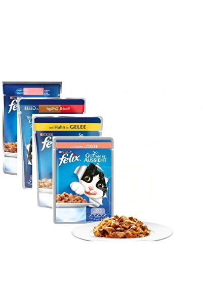 FELIX Purina Karışık Çeşitli Pouch Yetişkin Kedi Yaş Maması 20 Adet