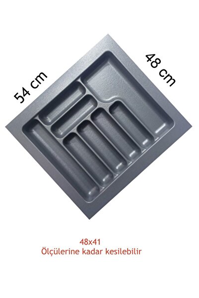 STARAX Gray Color Drawer Organizer Cutlery Holder S-2287-2 / 54X48 cm