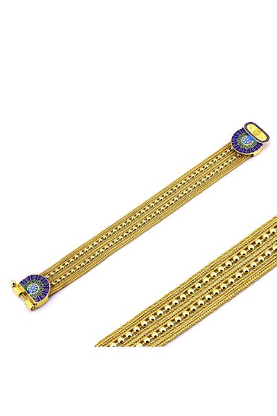 Midyat Artuklu Gümüşçülük Altın Kaplama Gümüş Midyat Hasırı Kadın Bileklik